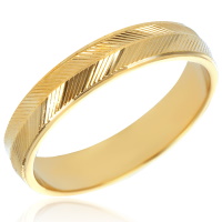 Bague anneau alliance en plaqué or jaune 18 carats.
