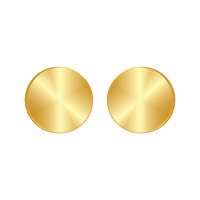 Boucles d'oreilles puces rondes en acier doré.