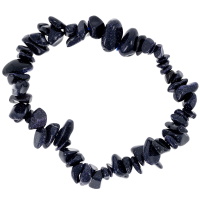 Bracelet élastique composé de véritables pierres lapis lazuli.