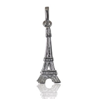 Pendentif Tour Eiffel en argent 925/000 rhodié.