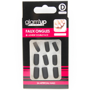 Boîte de 24 faux ongles. Des faux ongles pour changer de manucure en un clin d’œil. Quelle que soit la taille de votre ongle, vous pouvez choisir le faux ongle le plus approprié pour vous. 24 faux ongles par boite + adhésifs.