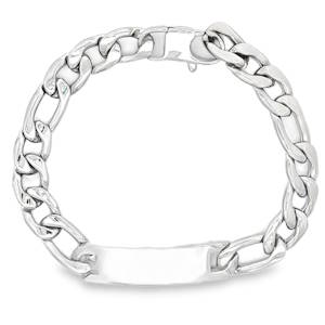 Affirmez votre style avec cette gourmette robuste et intemporelle, un grand classique de la bijouterie masculine. Conçue en acier inoxydable de haute qualité, elle allie l'éclat durable de l'argent à une résistance exceptionnelle face au quotidien. Ce bracelet se distingue par sa célèbre maille alternée (trois petits maillons ronds suivis d'un maillon long), offrant un relief dynamique et une esthétique à la fois sobre et affirmée. Au centre, une plaque rectangulaire à la finition polie miroir apporte une touche de caractère. Sa surface lisse est parfaitement adaptée pour une gravure personnalisée (nom, date ou message). Équipée d'un fermoir à mousqueton solide, elle assure un maintien fiable autour du poignet.