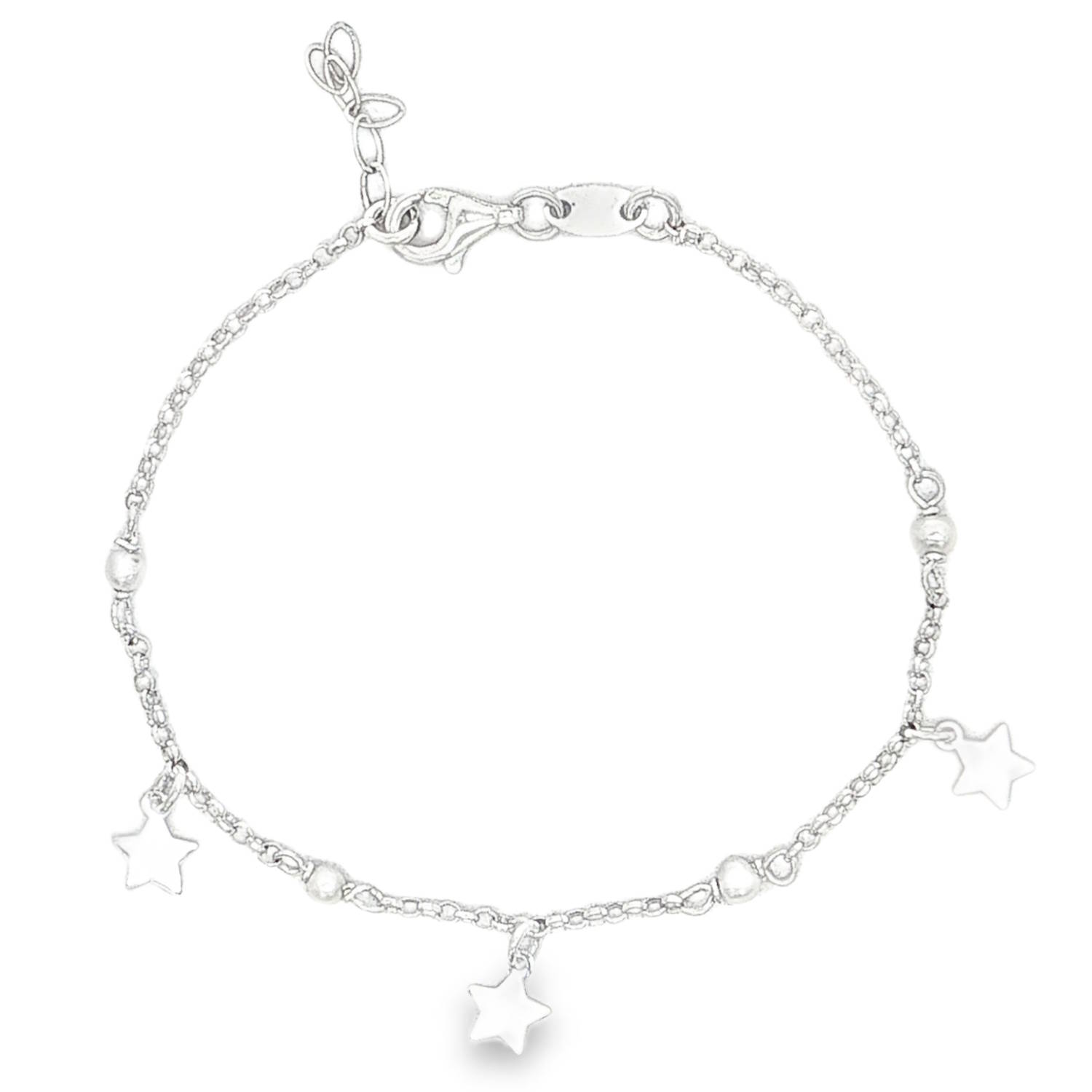 Illuminez votre poignet avec ce délicat bracelet à breloques en argent 925/000.<br/>Des perles nacrées rondes ornent la chaîne, tandis que des étoiles scintillantes apportent une touche céleste.<br/>Ce bijou raffiné et plein de charme est idéal pour ajouter une note poétique à votre quotidien. Etoile Perle Adolescent Adulte Femme Fille Indémodable Nature Illuminez votre poignet avec ce délicat bracelet à breloques en argent 925/000.<br/>Des perles nacrées rondes ornent la chaîne, tandis que des étoiles scintillantes apportent une touche céleste.<br/>Ce bijou raffiné et plein de charme est idéal pour ajouter une note poétique à votre quotidien. Etoile Perle Adolescent Adulte Femme Fille Indémodable Nature