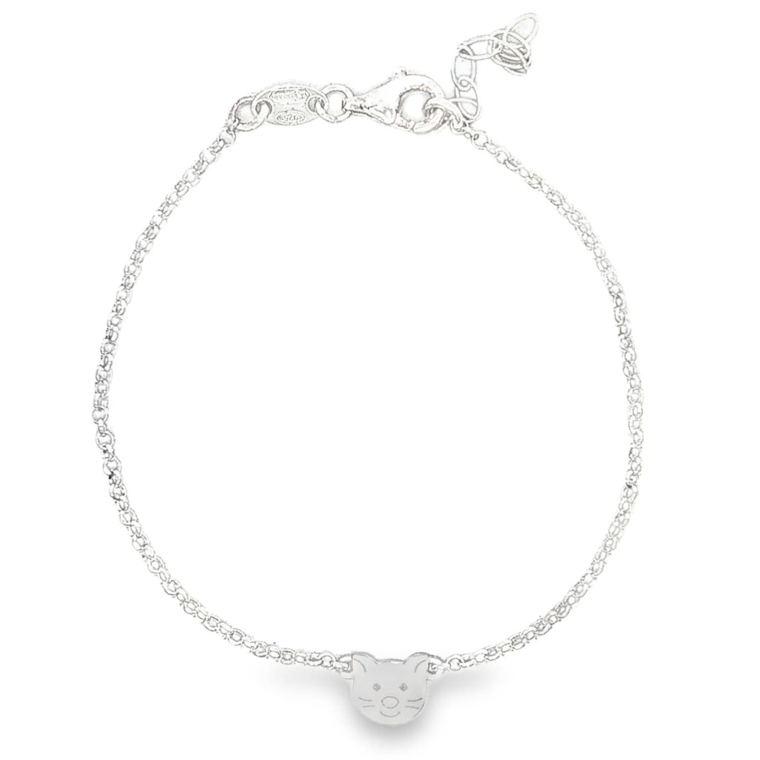 Ce bracelet chaîne en argent 925/000 arbore un design délicat et ludique.<br/>Son pendentif en forme de tête de chat ajoute une touche de fantaisie, faisant de ce bijou un accessoire charmant et tendance.<br/>Un choix parfait pour les amoureux des animaux ou ceux qui apprécient les détails subtils et originaux. Chat Adolescent Adulte Animaux Enfant Femme Fille Indémodable Ce bracelet chaîne en argent 925/000 arbore un design délicat et ludique.<br/>Son pendentif en forme de tête de chat ajoute une touche de fantaisie, faisant de ce bijou un accessoire charmant et tendance.<br/>Un choix parfait pour les amoureux des animaux ou ceux qui apprécient les détails subtils et originaux. Chat Adolescent Adulte Animaux Enfant Femme Fille Indémodable