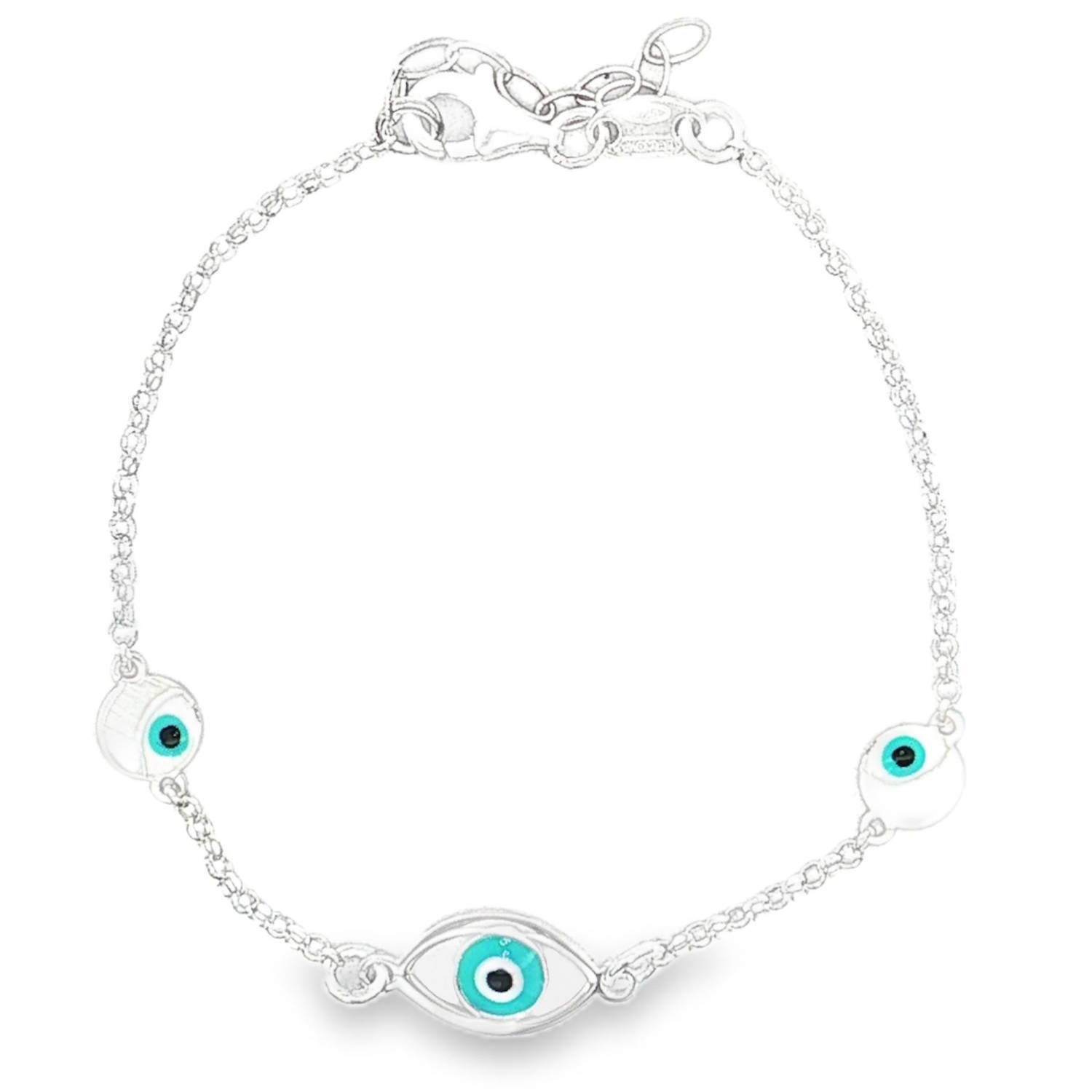 Ce délicat bracelet chaîne en argent 925/000 est une ode à l'élégance discrète.<br/>Son design raffiné est accentué par des motifs d'œil protecteur, apportant une touche de mystère et de charme à votre poignet.<br/>Un bijou intemporel qui se marie avec grâce à toutes vos tenues. Oeil Oeil de Turquie Adolescent Adulte Femme Fille Indémodable Symboles Ce délicat bracelet chaîne en argent 925/000 est une ode à l'élégance discrète.<br/>Son design raffiné est accentué par des motifs d'œil protecteur, apportant une touche de mystère et de charme à votre poignet.<br/>Un bijou intemporel qui se marie avec grâce à toutes vos tenues. Oeil Oeil de Turquie Adolescent Adulte Femme Fille Indémodable Symboles