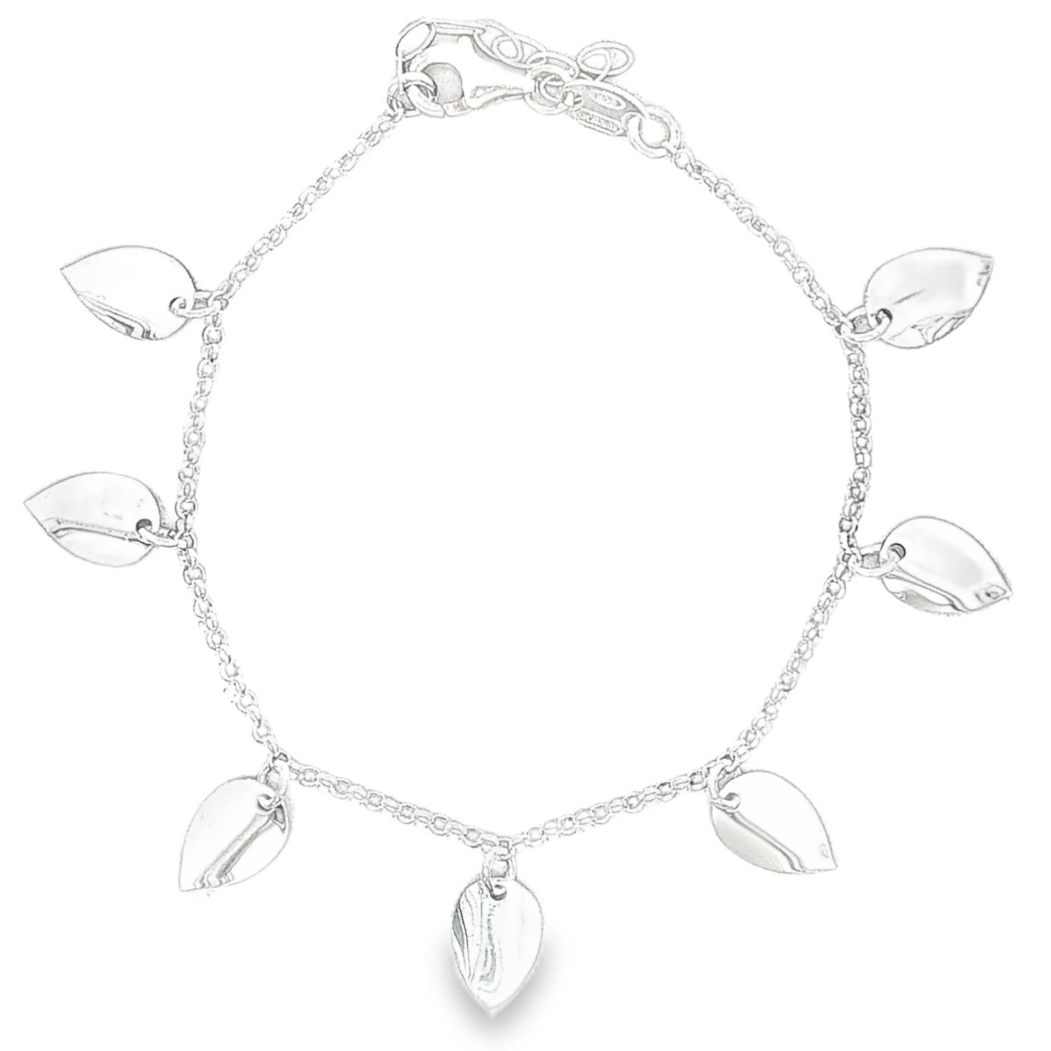 Ce bracelet de charme en argent 925/000 présente un design délicat et raffiné.<br/>La chaîne fine met en valeur une série de charmants pendants en forme de feuilles, ajoutant une touche de nature et d'élégance à votre poignet.<br/>Un bijou subtil, parfait pour compléter votre style quotidien. Feuille Adolescent Adulte Femme Fille Indémodable Nature Ce bracelet de charme en argent 925/000 présente un design délicat et raffiné.<br/>La chaîne fine met en valeur une série de charmants pendants en forme de feuilles, ajoutant une touche de nature et d'élégance à votre poignet.<br/>Un bijou subtil, parfait pour compléter votre style quotidien. Feuille Adolescent Adulte Femme Fille Indémodable Nature