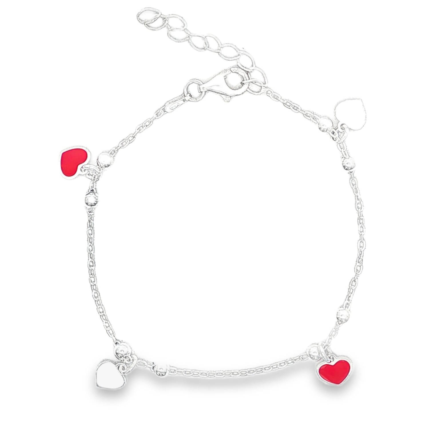 Ce charmant bracelet en argent 925/000 est rehaussé de motifs de cœurs espiègles, faisant de ce bijou un symbole d'affection.<br/>Sa construction délicate et sa finition raffinée en font un accessoire parfait pour ajouter une touche de douceur à votre style quotidien.<br/>Un ajout charmant à toute collection de bijoux. Coeur Adolescent Adulte Amour Femme Fille Indémodable Ce charmant bracelet en argent 925/000 est rehaussé de motifs de cœurs espiègles, faisant de ce bijou un symbole d'affection.<br/>Sa construction délicate et sa finition raffinée en font un accessoire parfait pour ajouter une touche de douceur à votre style quotidien.<br/>Un ajout charmant à toute collection de bijoux. Coeur Adolescent Adulte Amour Femme Fille Indémodable
