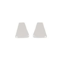 Boucles d'oreilles pendantes bombées de forme triangulaire en argent 925/000.