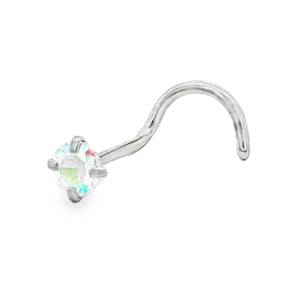 Sublimes piercing de nez en acier argenté, rehaussé d'un opale rond taillé en cabochon. Le design délicat et l'éclat chaleureux de l'acier mettent en valeur la beauté mystérieuse de l'opale. Une pièce intemporelle qui illuminera votre quotidien avec une touche d'élégance discrète.