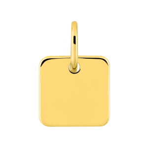 Pendentif de forme carré en plaqué or jaune 18 carats.