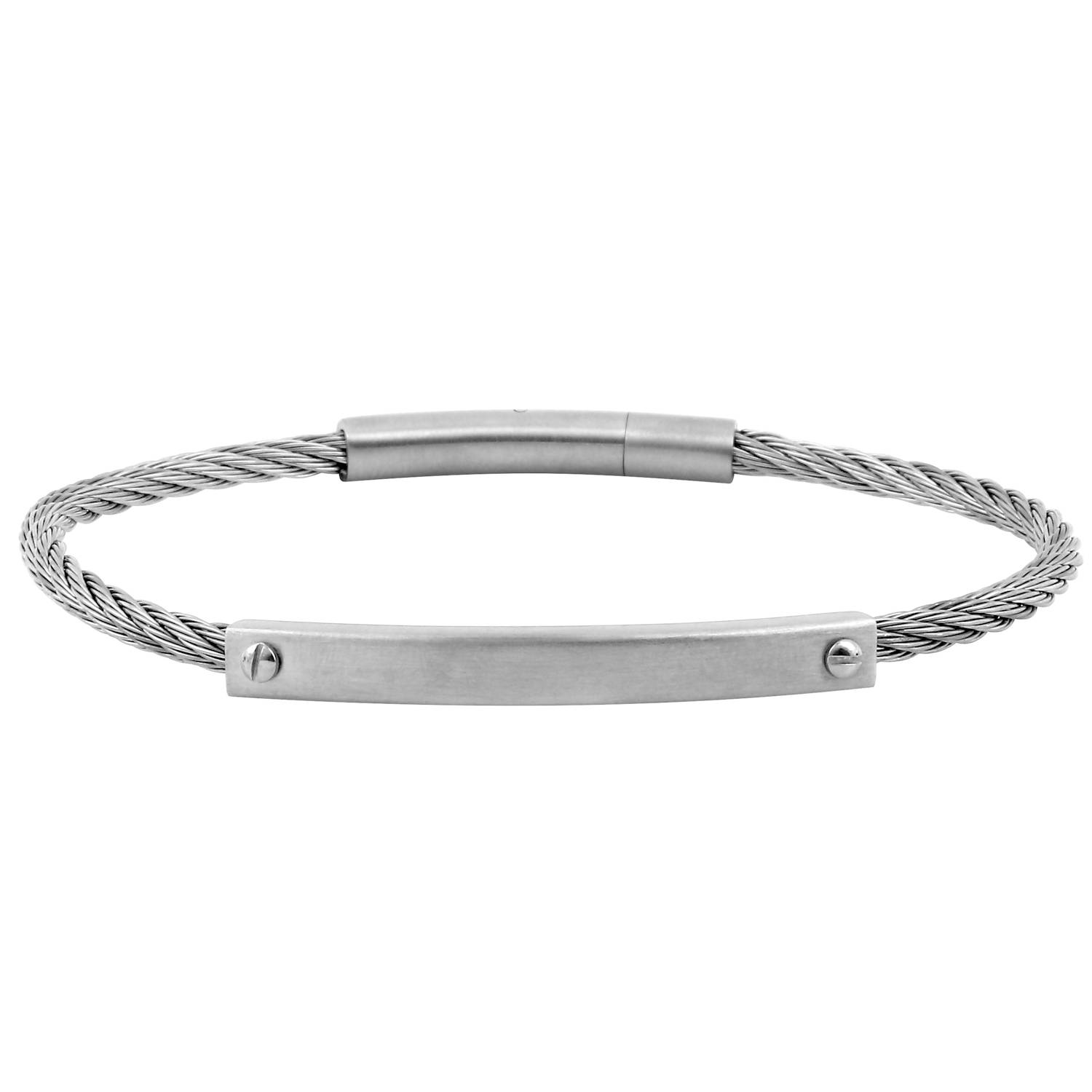 Affirmez votre style avec ce bracelet jonc en acier argenté, une pièce maîtresse de raffinement.<br/>Son design épuré et moderne offre une élégance discrète, idéale pour rehausser toute tenue avec une touche de sophistication subtile.<br/>Un accessoire incontournable pour l'homme moderne.<br/>Personnalisez ce bijou avec un message, prénoms ou initiales. Adolescent Adulte Garçon Gravure Homme Indémodable Affirmez votre style avec ce bracelet jonc en acier argenté, une pièce maîtresse de raffinement.<br/>Son design épuré et moderne offre une élégance discrète, idéale pour rehausser toute tenue avec une touche de sophistication subtile.<br/>Un accessoire incontournable pour l'homme moderne.<br/>Personnalisez ce bijou avec un message, prénoms ou initiales. Adolescent Adulte Garçon Gravure Homme Indémodable